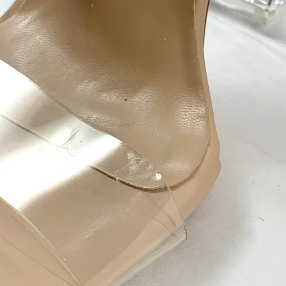 Sheln Clear Chunky Heeled Buckle Strapped Sandals - Picture 4 of 11